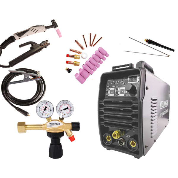 Set Weldinger WE201PW DC HF + Regolatore pro + Tig set - Rikushop