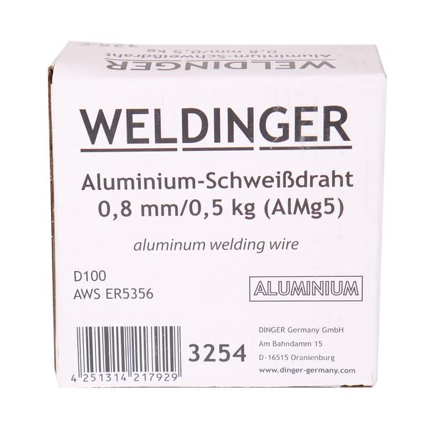 Bobina con filo Weldinger AlMg5 0,8mm - 0,5Kg MIG per saldatura alluminio - Rikushop
