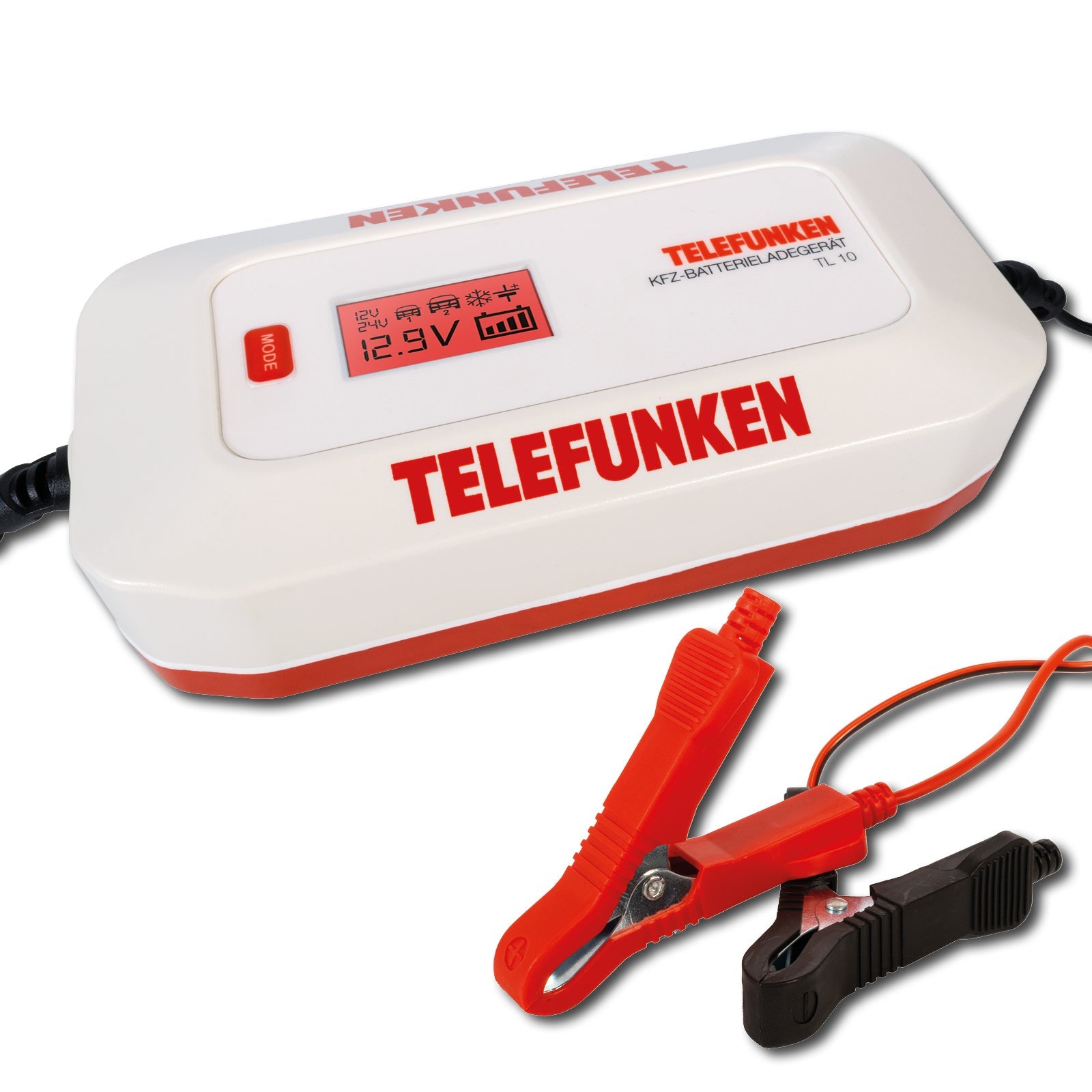 Caricabatteria per auto Telefunken TL10 12V/24V PIOMBO - ACIDO,WET/AGM/EFB/GEL - Rikushop