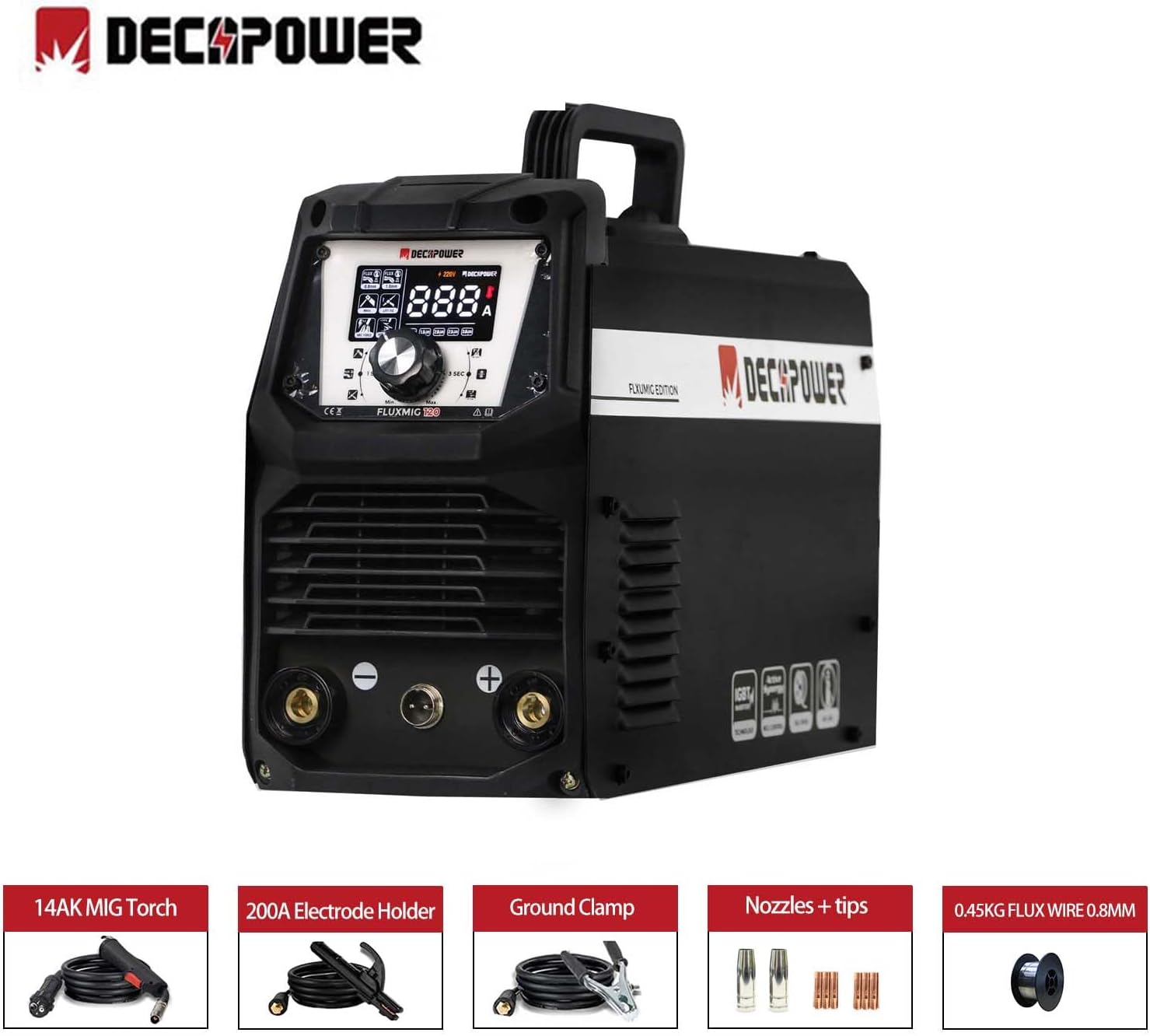 Decapower Fluxmig 120 saldatrice a filo animato - Rikushop