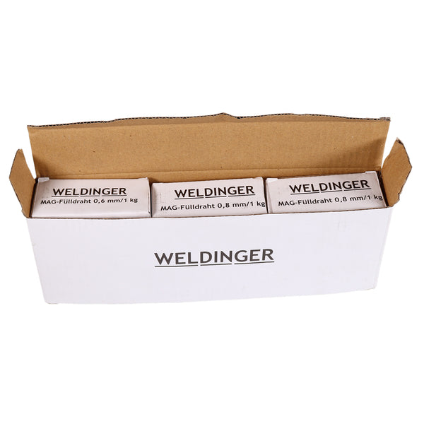 Starter pack filo animato Weldinger bobina D100 da 1 kg 1x0,6mm + 2x0,8mm - Rikushop