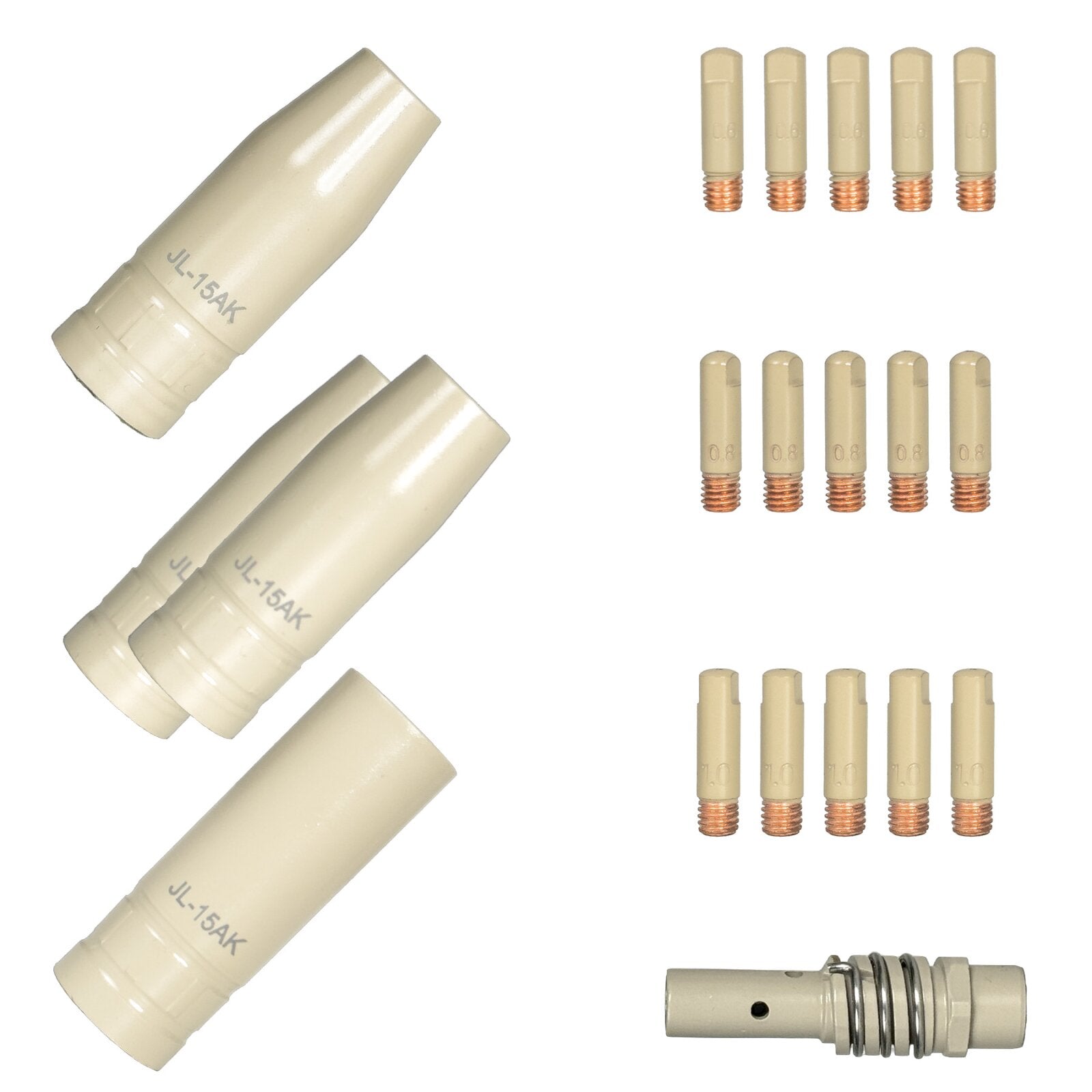 WELDINGER MAGSet 1 pro in ceramica per torcia di saldatura MAG MB15/AK15 (dotazione base 0,6 - 1,0 mm)