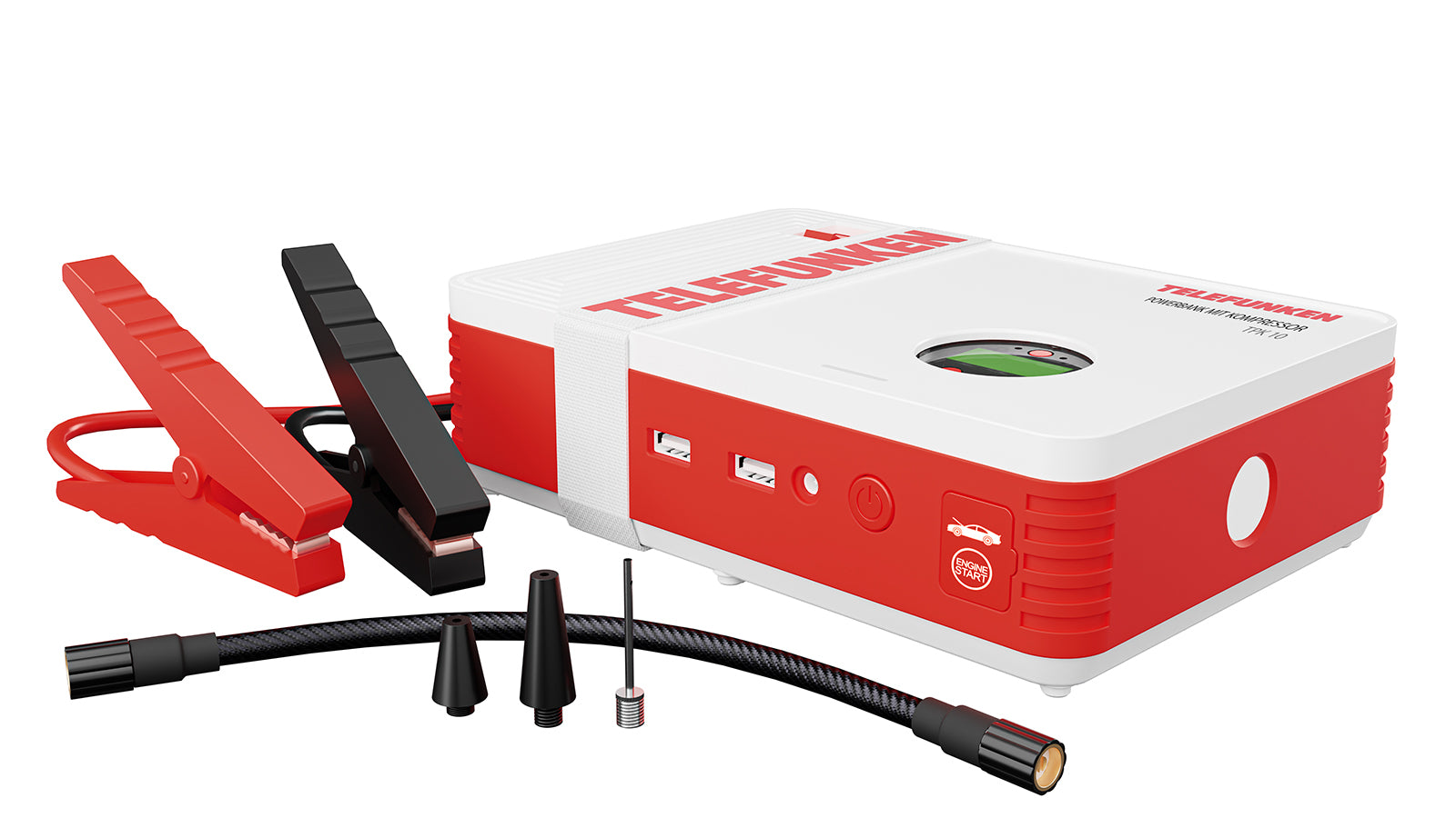 Powerbank con compressore integrato e funzione avviamento auto Telefunken TPK10 - Rikushop