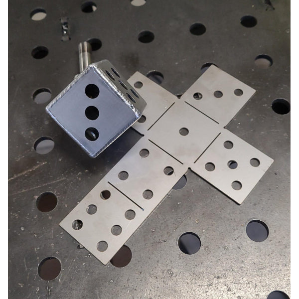 Kit saldatura progetto cubo acciaio inox 50x50x50 lamiera 2mm - Rikushop