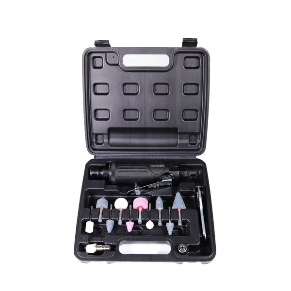 Smerigliatrice diritta per aria compressa WELDINGER con set di punte - Rikushop