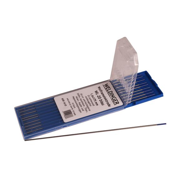Elettrodo di tungsteno TIG WL-20 blu 1.6x175mm 10 pezzi - Rikushop