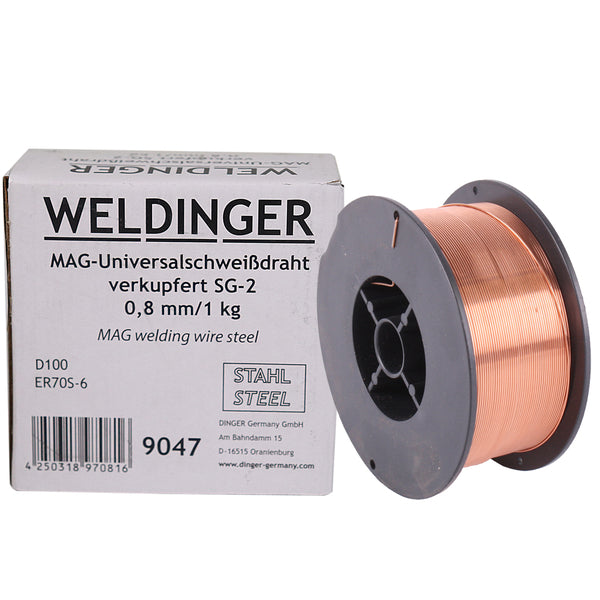 SG2 MAG- 0,8 mm 1,0 kg filo di saldatura universale ramato WELDINGER - Rikushop