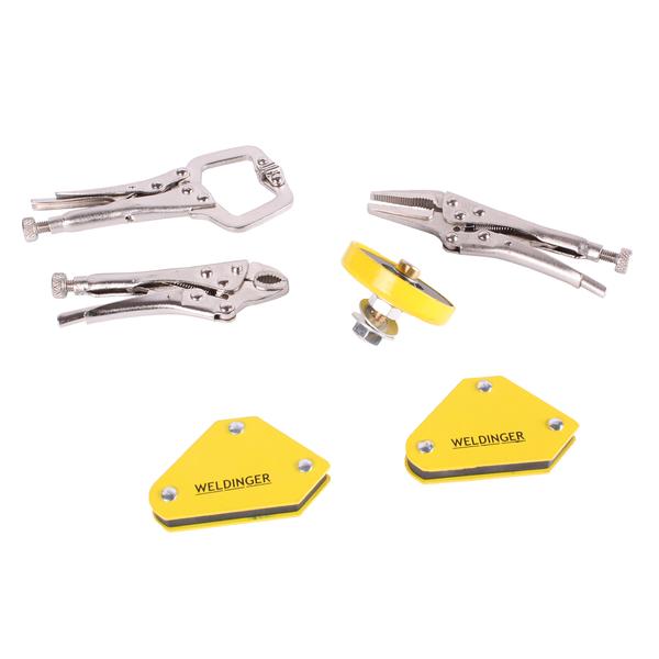 Magnete per saldatura e pinza per impugnatura set mini 6 pezzi WELDINGER - Rikushop