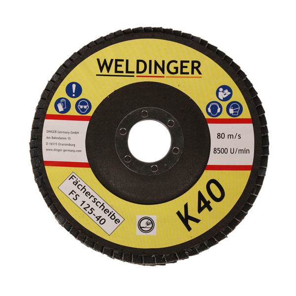 Set WELDINGER smerigliatrice angolare WS-1 con dischi da taglio a spazzola in acciaio rondelle di sicurezza seghettate - Rikushop