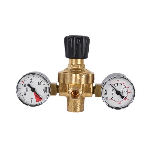 RIDUTTORE DI PRESSIONE CON 2 MANOMETRI x BOMBOLA USA E GETTA - Rikushop