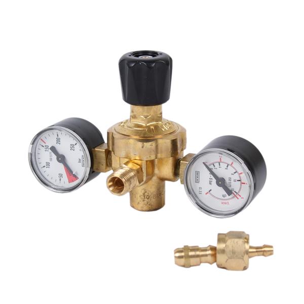 RIDUTTORE DI PRESSIONE CON 2 MANOMETRI x BOMBOLA USA E GETTA - Rikushop