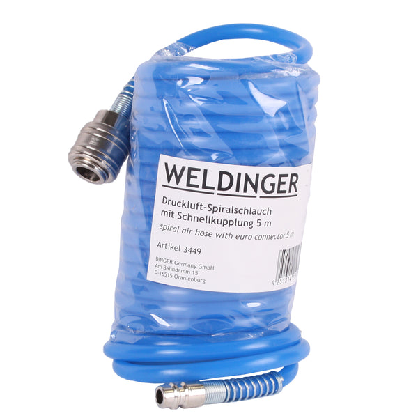 Tubo spiralato per aria compressa WELDINGER Tubo per aria compressa da 5 m - Rikushop