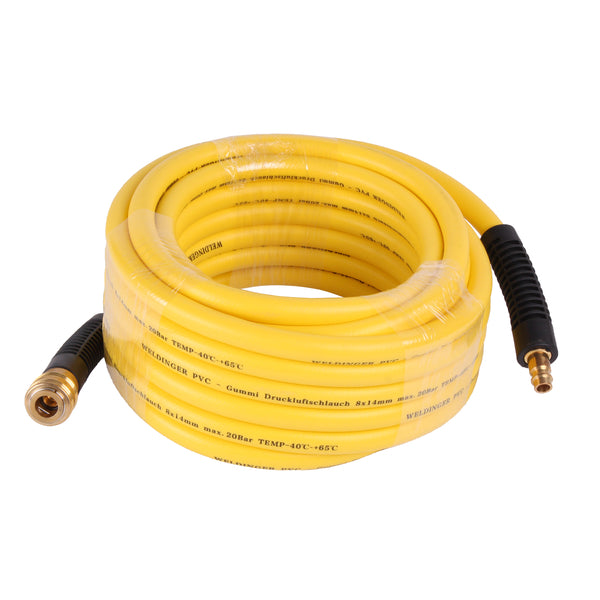 WELDINGER tubo aria compressa 10 m gomma PVC 8x14 mm con raccordi in ottone - Rikushop