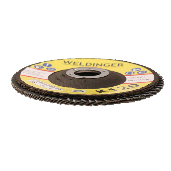 WELDINGER disco lamellare 125 x 22,23 disco abrasivo lamellare (K40/K60/K80/K120) - Rikushop