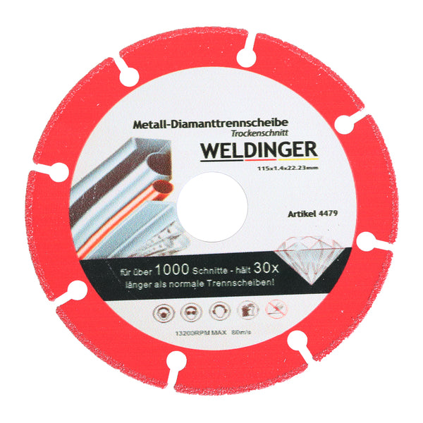 WELDINGER disco diamantato per metallo da 115 mm - Rikushop