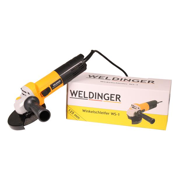 WELDINGER Smerigliatrice angolare WS-1 850 W Blocco albero Ø 125 mm con 5 m di cavo - Rikushop