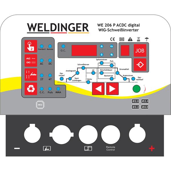 Weldinger WE 206P AC/DC digital Inverter TIG per Alluminio - Rikushop