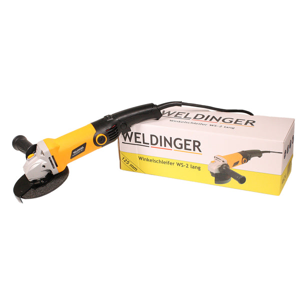 WELDINGER smerigliatrice angolare a due mani WS-2 950 W Ø125 mm blocco mandrino 5 m di cavo - Rikushop
