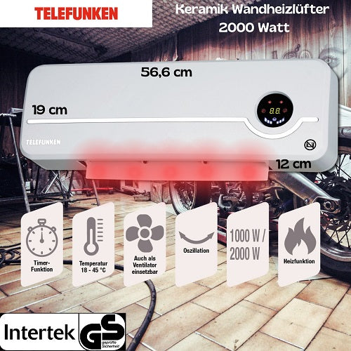 Stufa da parete Telefunken TKWH 2000 - Rikushop