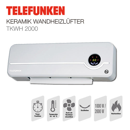 Stufa da parete Telefunken TKWH 2000 - Rikushop