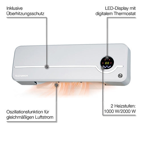 Stufa da parete Telefunken TKWH 2000 - Rikushop