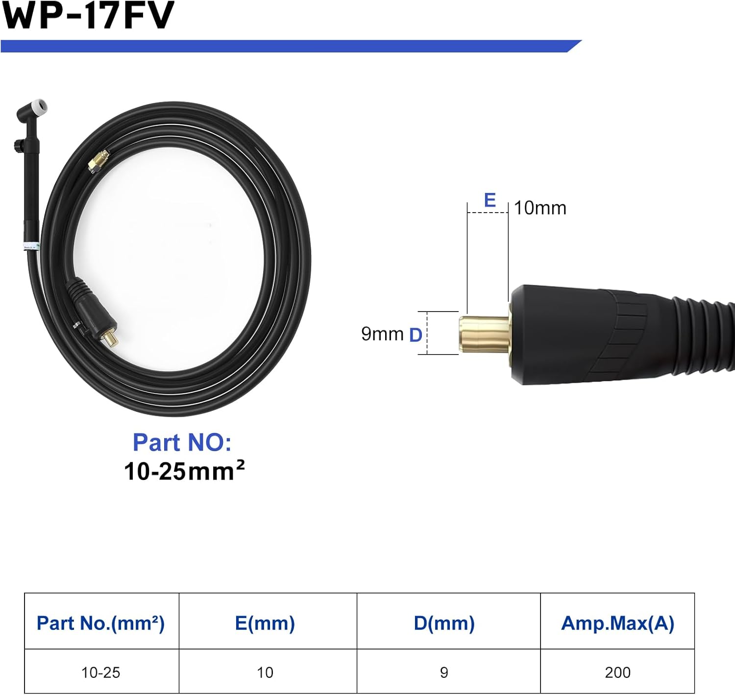 Reboot Torcia Tig WP17-FV  con testa flessibile per saldatrici Reboot RBM - Rikushop