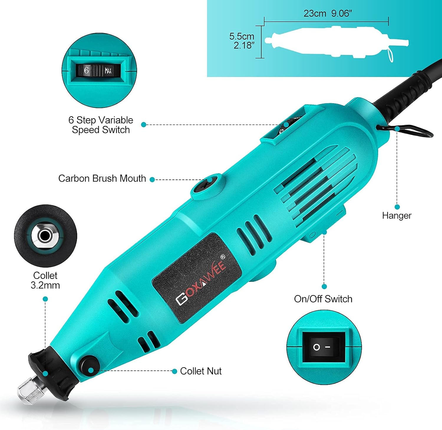 [RECON]Goxawee Multi Tool G1338 - 130W 8000-30000RPM - Rikushop