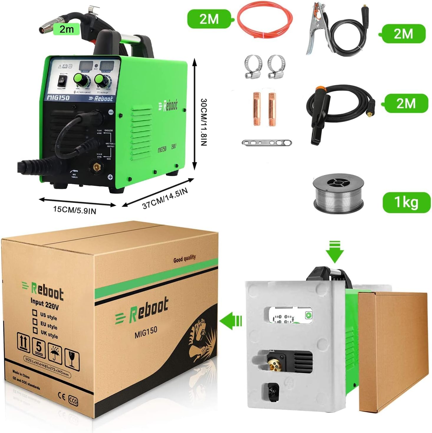 [RECON] REBOOT Mig 150 - saldatrice a filo 150A + MMA - Rikushop