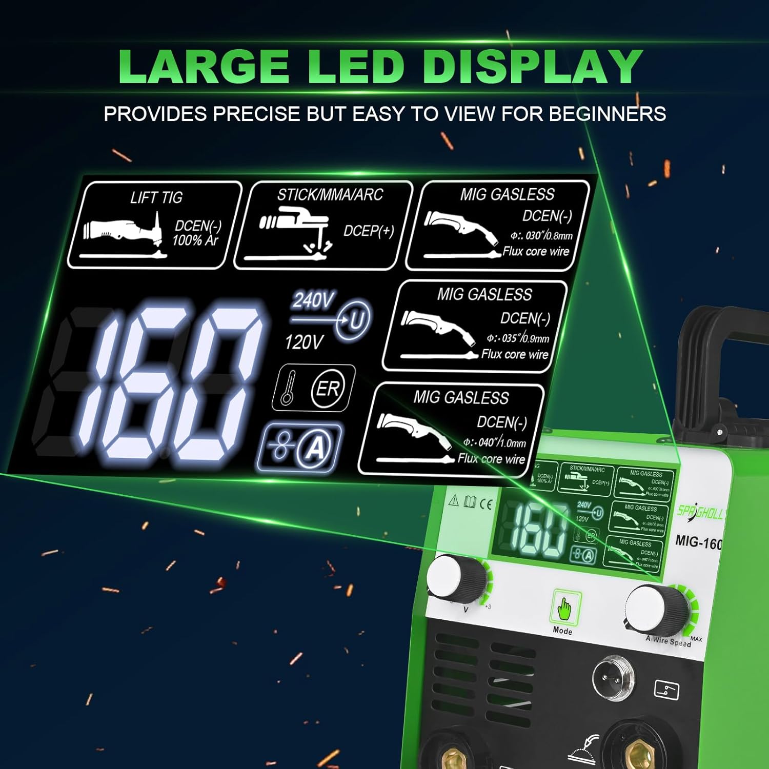 [RECON] SPRIGHOLLY MIG160 - Saldatrice a filo animato e mma - Rikushop