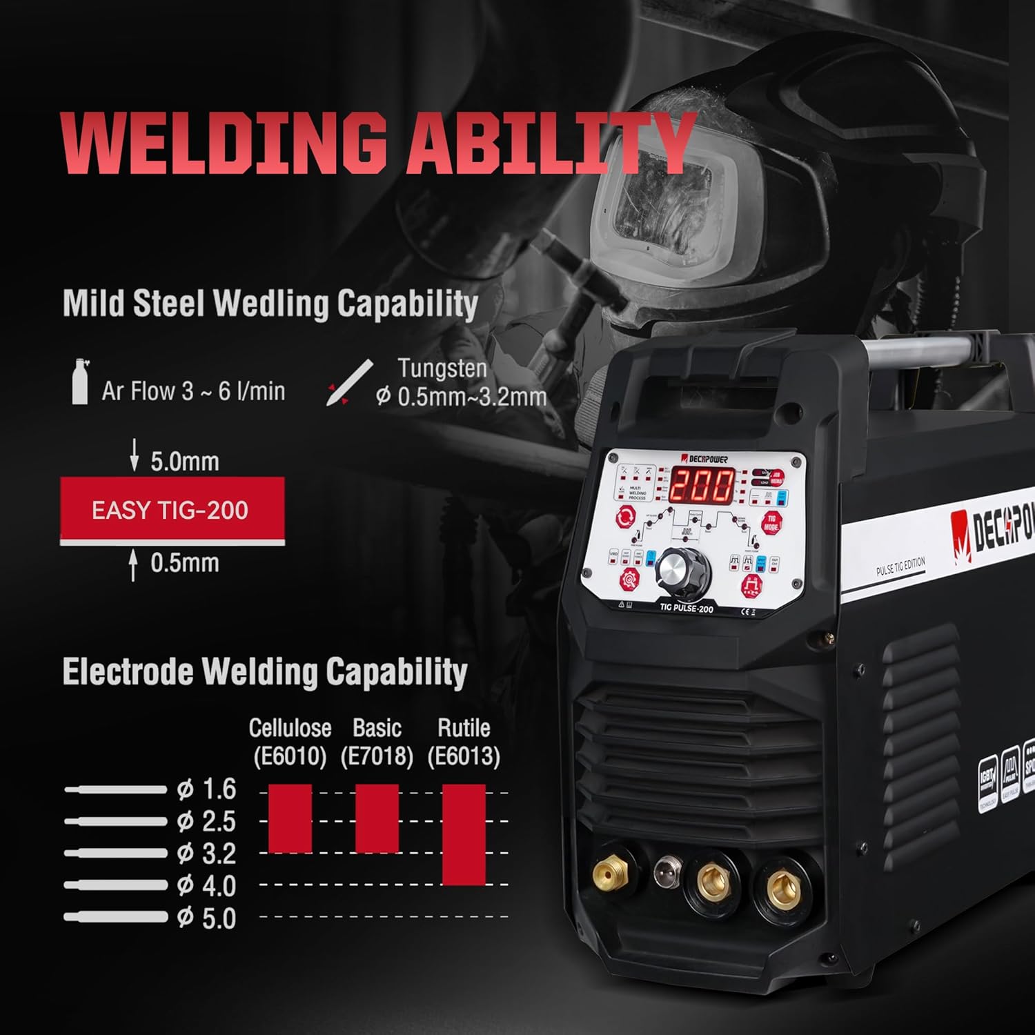 Saldatrice Decapower Easy Tig 200 DC-pulsata - Rikushop