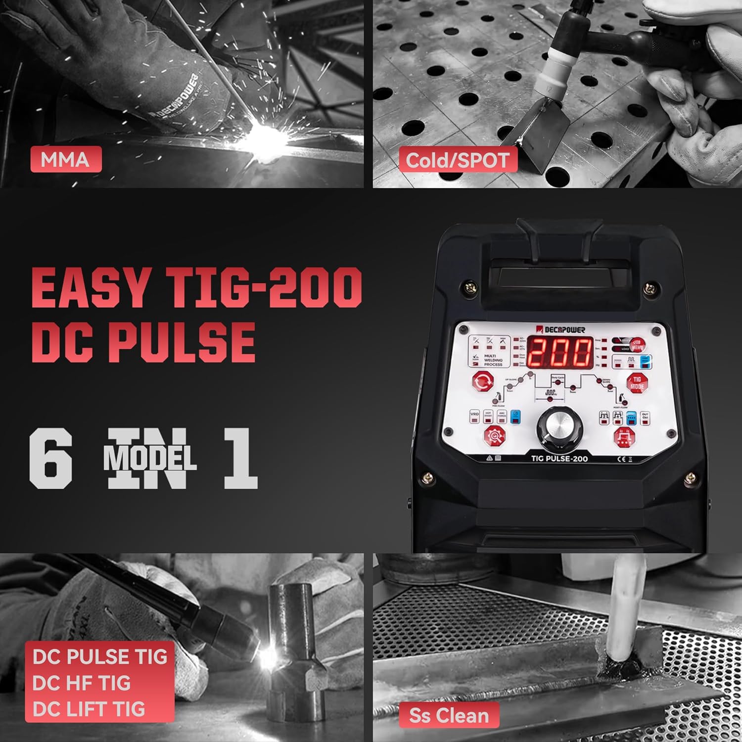 Saldatrice Decapower Easy Tig 200 DC-pulsata - Rikushop