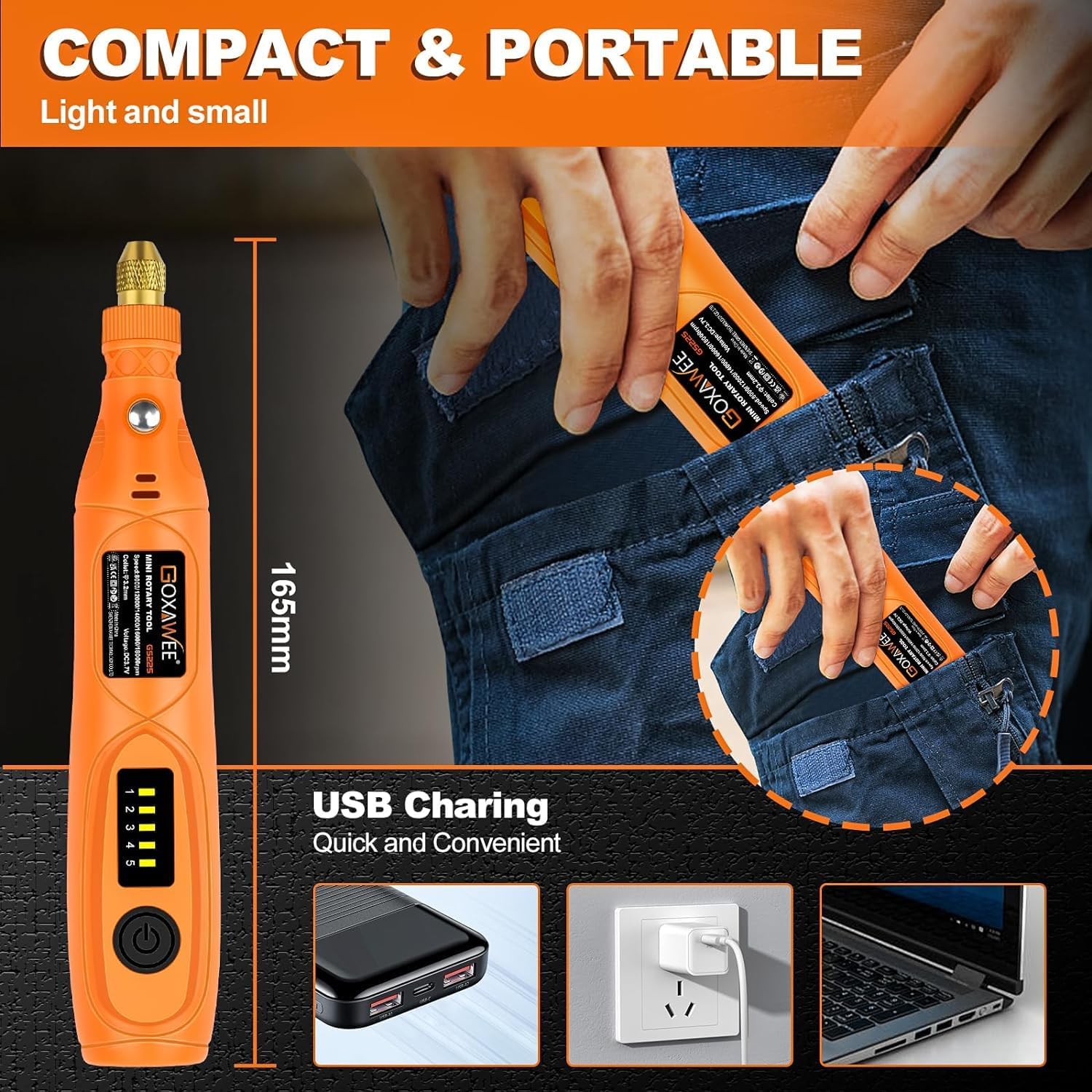 [RECON] GOXAWEE G5225 - Utensile rotante a batteria revisionato - Rikushop