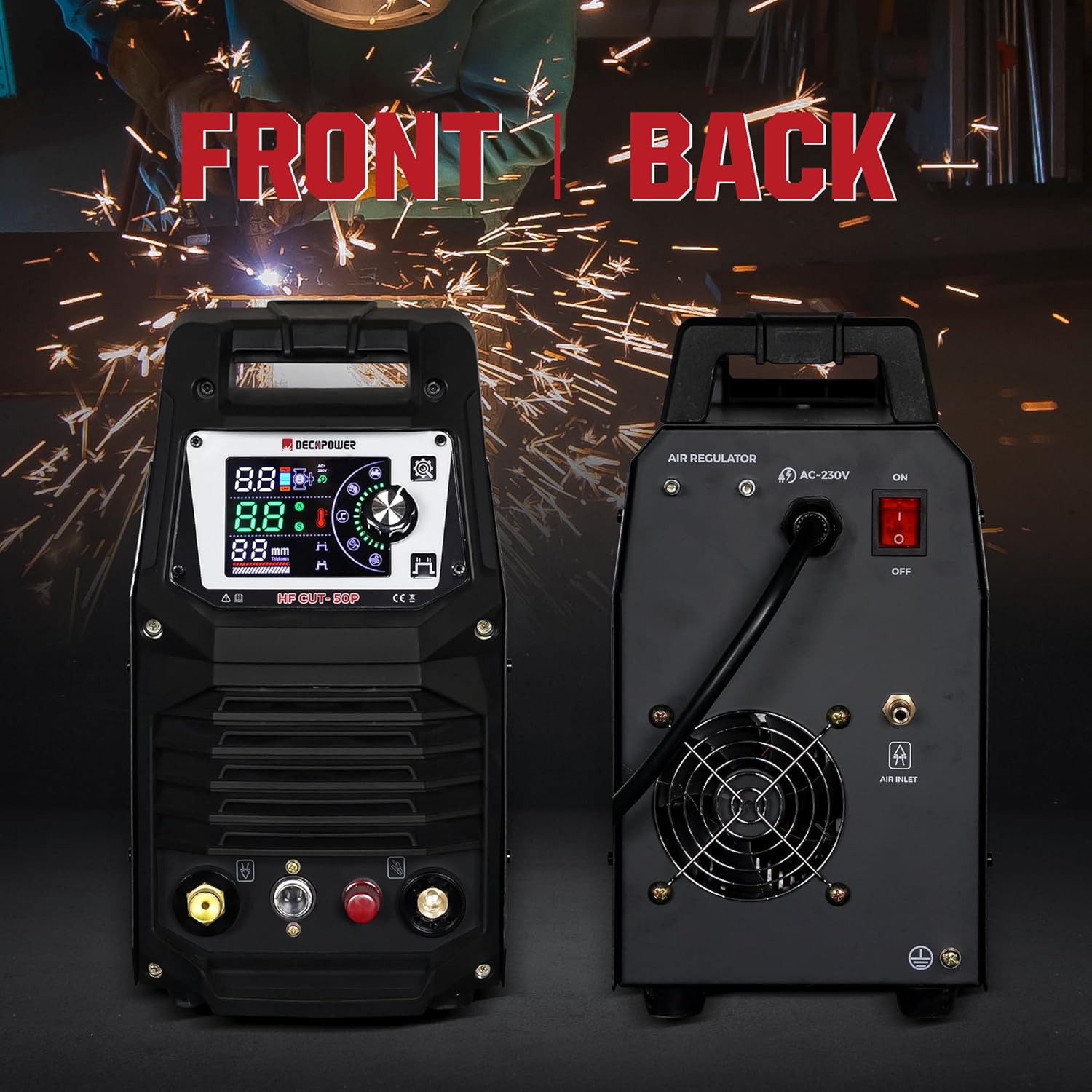 DECAPOWER Macchina da taglio al plasma ad arco pilota HF CUT-50P - Rikushop