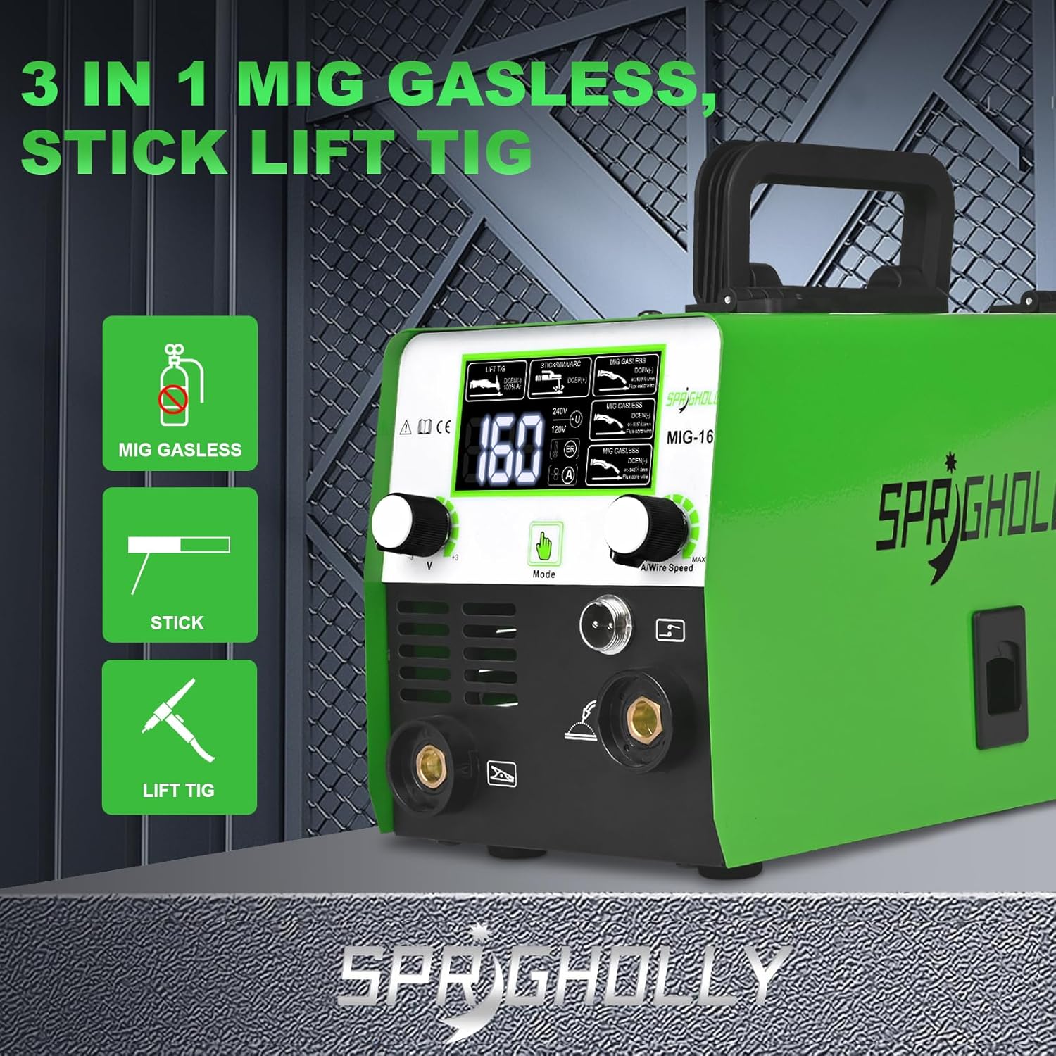 [RECON] SPRIGHOLLY MIG160 - Saldatrice a filo animato e mma - Rikushop