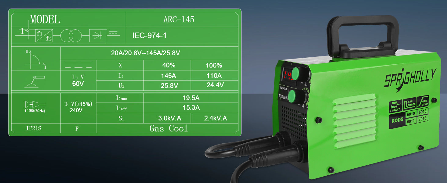 [RECON] Saldatrice Sprigholly ARC 145 - Inverter mma revisionato - Rikushop