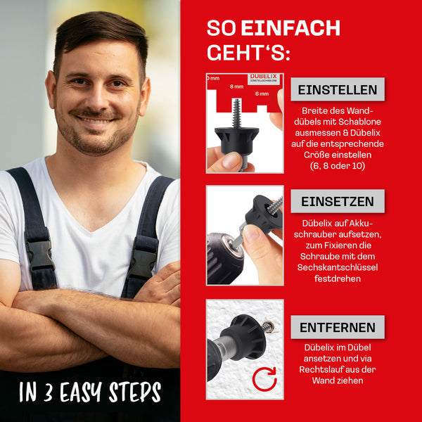Dübelix - Il modo intelligente per rimuovere i tasselli senza danneggiare le pareti - Rikushop