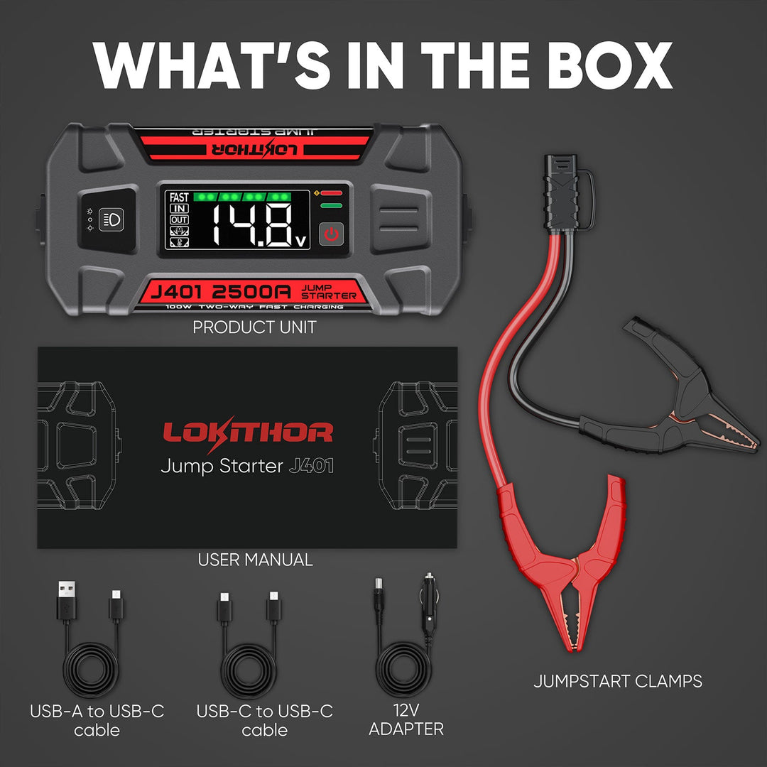 LOKITHOR Avviatore Jump Starter J401 - 2500A di picco