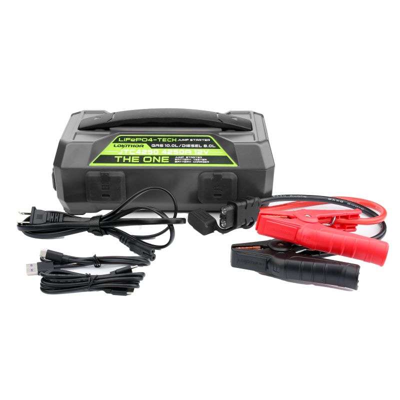 LOKITHOR JTC4250 Caricabatteria, Jump Starter, Tester batteria, Powerbank-4250A di spunto - Rikushop