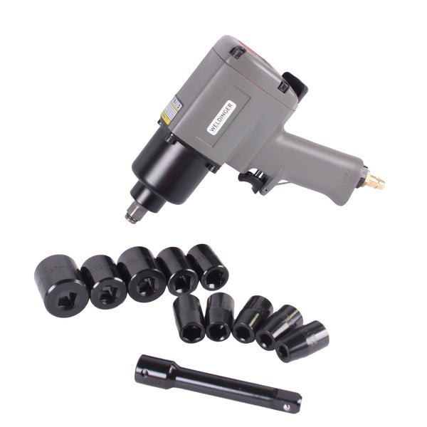 Avvitatore professionale ad aria compressa WELDINGER in set (forza regolabile fino a 750 Nm) - Rikushop