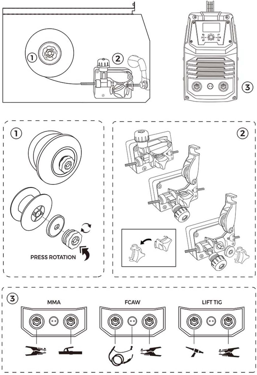 Decapower Fluxmig 120 saldatrice a filo animato - Rikushop