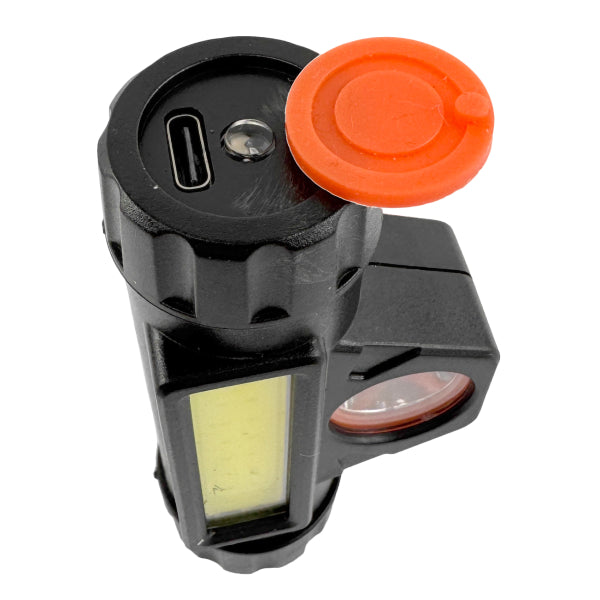 Lampada LED per casco WELDINGER, ricaricabile, 2 modalità di illuminazione, 800 lumen, 1200 mAh, USB-C, IPX4 (lampada frontale)