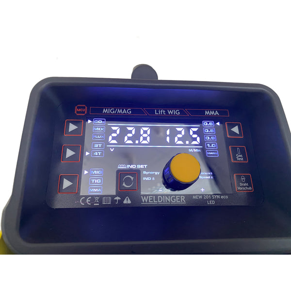 Weldinger MEW 201 Syn eco LED Saldatrice Synergica Multiprocesso - Rikushop