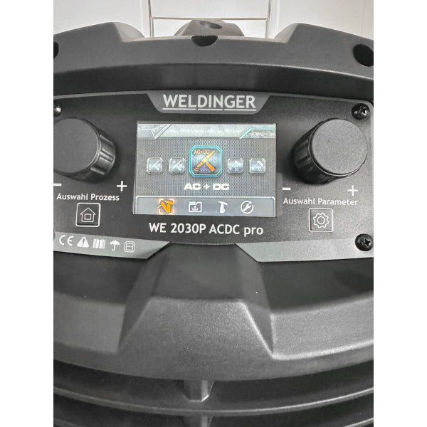 Inverter per saldatura TIG WELDINGER WE 2030P AC/DC pro digital (senza pacchetto tubi flessibili) - Rikushop