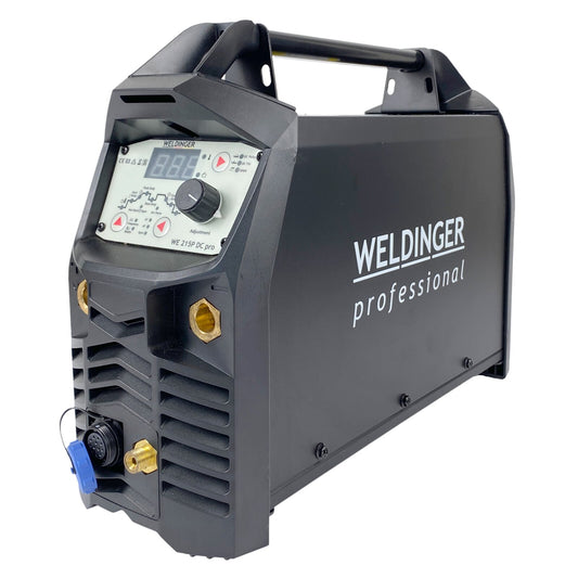 WELDINGER WE 215P pro Saldatrice Inverter TIG DC 200A Innesco HF Pulsata Funzione Spot MMA 230V