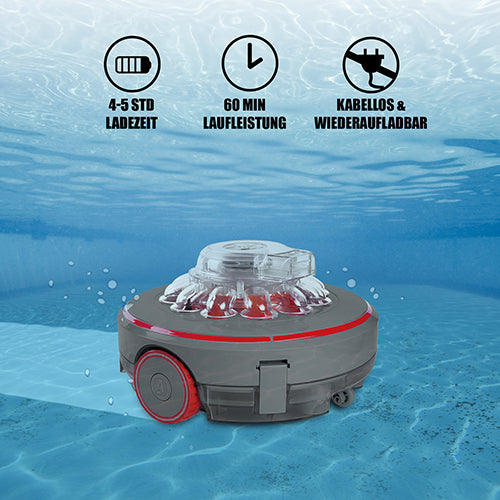 Robot per la pulizia delle piscine Mauk con batteria agli ioni di litio fino a 200 m² - Rikushop