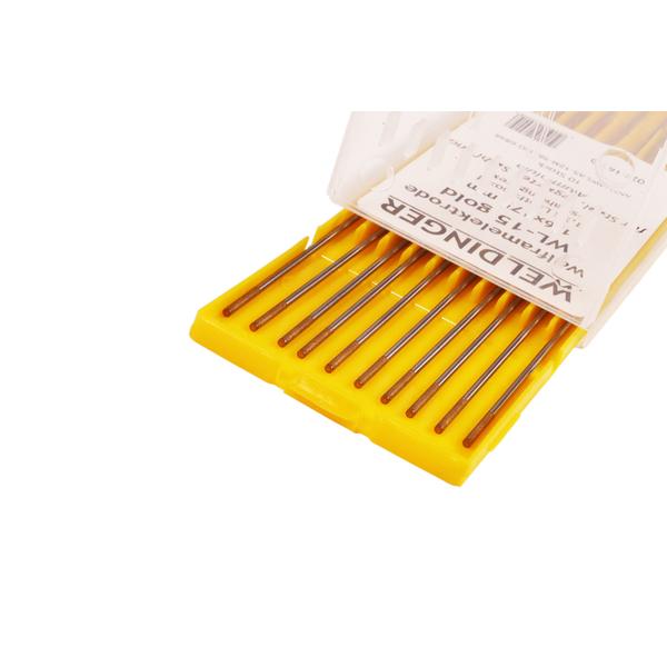 Elettrodo di tungsteno TIG WL-15 oro 1.6x175mm 10 pezzi - Rikushop