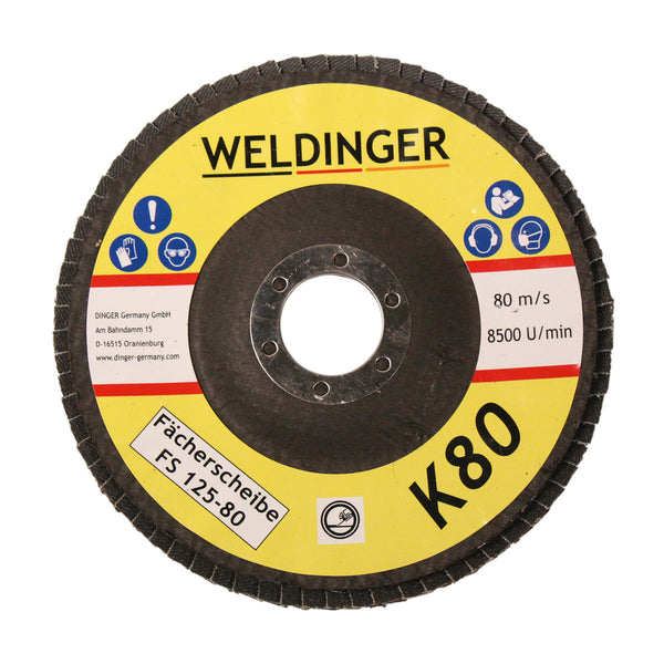 Set WELDINGER smerigliatrice angolare WS-1 con dischi da taglio a spazzola in acciaio rondelle di sicurezza seghettate - Rikushop