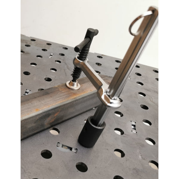 Morsetto a vite per tavolo di saldatura pro 120x300 mm Sistema 16 impugnatura a T WELDINGER - Rikushop
