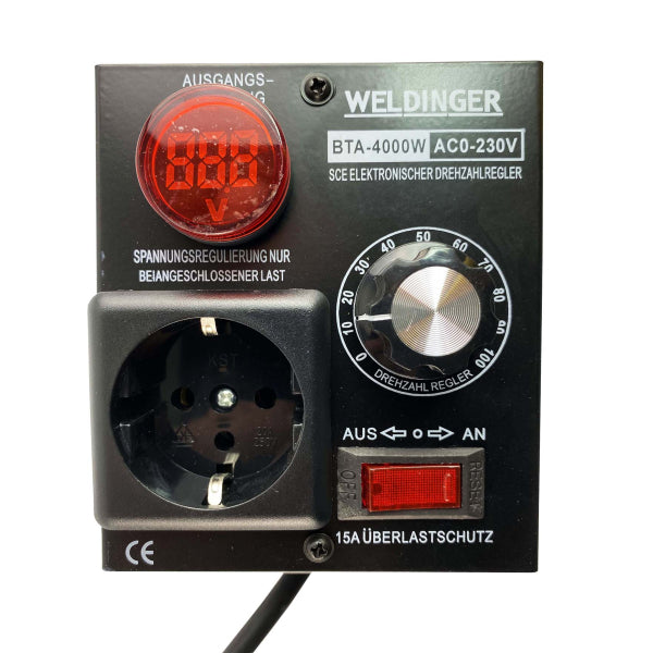 Regolatore di velocità WELDINGER Regolatore di tensione AC 230V 9A 400 –  Rikushop