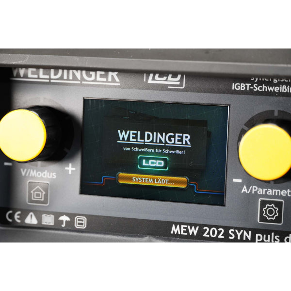 WELDINGER MEW 202 SYN puls dig 200A Saldatrice a impulsi sinergica MIG/MAG con azionamento a due rulli - Rikushop